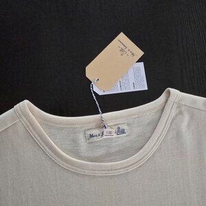 Merz b. Schwanen 215 Classic Crew Neck Tee - Nature 7/XL